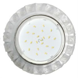 Ecola GX53 H4 5361 Glass Круг с крупными матовыми стразами Конус/фон мат./центр.часть хром 52x120 (к+) FN53RGEFB - фото 10271