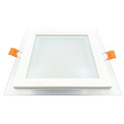 Ecola LED downlight встраив.2042 Квадратный даунлайт со стеклом и подсветкой с драйвером 12W 220V 4200K 160x160x35 DJRV12ELC - фото 10783