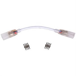 Ecola LED strip 220V connector гибкий соединитель лента-лента 4-х конт с разъемами для ленты IP68 RGB 14x7 SCVM14ESB - фото 10892