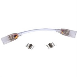 Ecola LED strip 220V connector гибкий соединитель лента-лента 4-х конт с разъемами для ленты IP68 RGB 16x8 SCVM16ESB - фото 10893