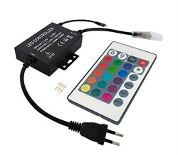 Ecola LED strip 220V RGB IR controller (IP20) 1500W 6,6A для ленты 220V 14x7 IP68 с инфракрасным пультом CR145KESB - фото 10921