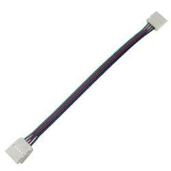 Ecola LED strip connector соед. кабель с двумя 4-х конт. зажимными разъемами 10mm 15 см. уп. 3 шт. SC41C2ESB - фото 11076