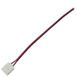 Ecola LED strip connector соед. кабель с одним 2-х конт. зажимным разъемом 10mm 15 см. уп. 3 шт. SC21C1ESB - фото 11080