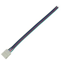 Ecola LED strip connector соед. кабель с одним 4-х конт. зажимным разъемом 10mm 15 см. уп. 3 шт. SC41C1ESB - фото 11082