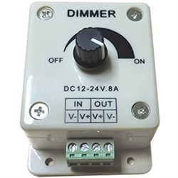 Ecola LED strip Dimmer 8A 96W 12V (192W 24V) с винтовыми клеммами и ручкой для управления CDM08AESB - фото 11086