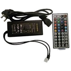 Ecola LED strip RGB IR controller моноблок с блоком питания  72W 12V 6A с большим инфракрасным пультом управления CRN072ESB - фото 11252