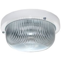 Ecola Light GX53 LED ДПП (DPP) 03-7-001 светильник Круг накладной IP65 1*GX53 прозр. стекло белый 185х185х85 TR53T1ECR - фото 11398