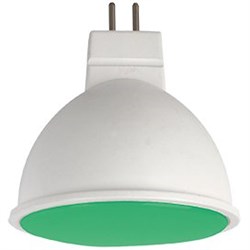 Ecola MR16   LED color  7,0W  220V GU5.3 Green Зеленый матовая 47х50 M2TG70ELC - фото 11487