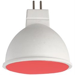 Ecola MR16   LED color  7,0W  220V GU5.3 Red Красный матовая 47x50 M2TR70ELC - фото 11488