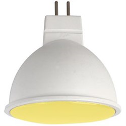 Ecola MR16   LED color  7,0W  220V GU5.3 Yellow Желтый матовая 47х50 M2TY70ELC - фото 11489