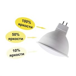 Ecola MR16   LED Premium  8,0W  220V GU5.3  6000K диммирование 3-х ступ. (100% -50% - 10% ) матовая 48x50 M2FD80ELC - фото 11504