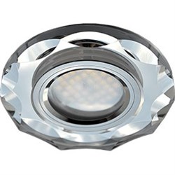 Ecola MR16 DL1653 GU5.3 Glass Стекло Круг с вогнутыми гранями Хром / Хром 25x90 (кd74) FC1653EFF - фото 11657