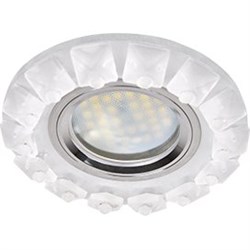 Ecola MR16 DL1661 GU5.3 Glass Стекло Круг с крупными матовыми стразами Конус/фон мат./центр.часть хром 38x95 FN16RGECB - фото 11689