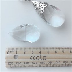 Ecola "Сделай сам Хрустальный светильник"  Подвеска Миндаль Прозрачный большой, упаковка 10шт DT38RVECB - фото 2454