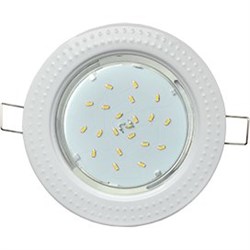 Ecola GX53 H4 9015 светильник встраив. без рефл. "Чеканка" Белый 43x115 (к+) FW61H4ECB - фото 3224