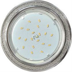 Ecola GX53 H4 DL3901 светильник встраив. без рефл.  Круг под стеклом Серебряный блеск / хром 106х38 (к+) FS53GRECB - фото 3255