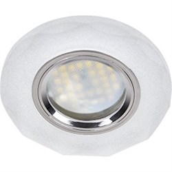 Ecola MR16 DL1653 GU5.3 Glass Стекло Круг с вогнутыми гранями Матовый / Хром 25x90 (кd74) FN1653EFF - фото 4536