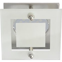 Ecola MR16 DL200 GU5.3 Glass Квадрат со стеклом Прозрачный и Матовый / Хром 45x77x77 FC16ASECB - фото 4579