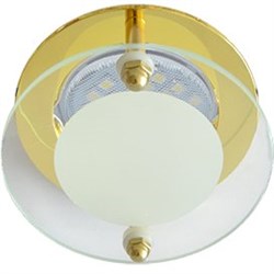 Ecola MR16 DL201 GU5.3 Glass Круг со стеклом Прозрачный и Матовый / Золото 45x80 FG16ACECB - фото 4580