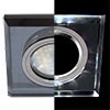 Ecola MR16 LD1651 GU5.3 Glass Стекло с подсветкой Квадрат скошенный край Черный / Черный хром 25x90x90 (кd74) SB1651EFF - фото 4658