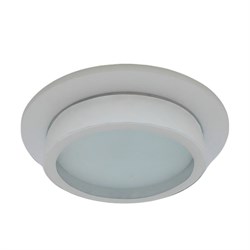 Ecola GX53 H4 SP5370 светильник встраив. Спот IP65 Белый матовый с белой окантовкой 110х54 (к+) SQ530WECB