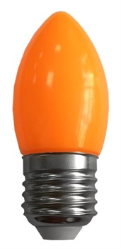 Ecola candle   LED color  2,0W 220V E27 Orange свеча Оранжевая матовая колба 82x37 C7TY20ELY - фото 9793