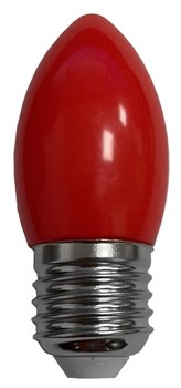 Ecola candle   LED color  2,0W 220V E27 Red свеча Красная матовая колба 82x37 C7TR20ELY - фото 9794