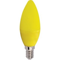 Ecola candle   LED color  6,0W 220V E14 Yellow свеча Желтая матовая колба 103x37 C4TY60ELY - фото 9798