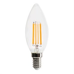 Ecola candle   LED Premium  7,0W  220V E14 2700K 360° filament прозр. нитевидная свеча (Ra 80, 100 Lm/W, КП=0) 96х37 N4QW70ELC - фото 9806