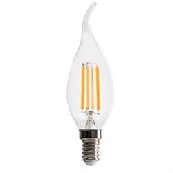 Ecola candle   LED Premium  7,0W  220V E14 2700K 360° filament прозр. нитевидная свеча на ветру (Ra 80, 100 Lm/W, КП=0) 125х37 N4UW70ELC - фото 9807