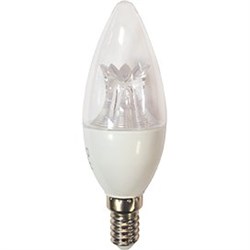 Ecola candle   LED Premium  8,0W 220V  E14 2700K прозрачная свеча  с линзой (композит) 105x37 C4QW80ELC - фото 9820