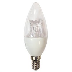 Ecola candle   LED Premium  8,0W 220V  E14 6000K прозрачная свеча  с линзой (композит) 105x37 C4QD80ELC - фото 9824