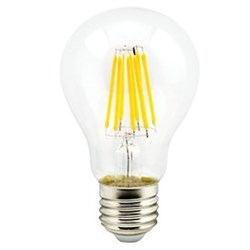 Ecola classic   LED Premium 10,0W A60 220-240V E27 6500K 360° filament прозр. нитевидная (Ra 80, 100 Lm/W, КП=0) 105x60 N7LD10ELC - фото 9868