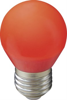 Ecola globe   LED color  2,0W G45 220V E27 Red шар Красный матовая колба 70x45 K7CR20ELB - фото 9952