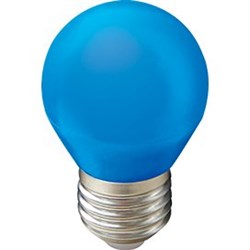 Ecola globe   LED color  5,0W G45 220V E27 Blue шар Синий матовая колба 77x45 K7CB50ELB - фото 9953