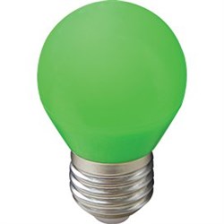 Ecola globe   LED color  5,0W G45 220V E27 Green шар Зеленый матовая колба 77x45 K7CG50ELB - фото 9954