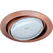 Ecola GX53 FT9073 светильник встраиваемый поворотный черненая медь (antique copper) 40x120 FP5390ECB