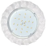 Ecola GX53 H4 5361 Glass Круг с крупными  матовыми стразами Елочка/фон мат./центр.часть хром 54x120 (к+) FM53RNECB