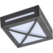 Ecola GX53 LED 3083W светильник накладной IP65 матовый Квадрат с решеткой металл. 1*GX53 Черный 136x136x55 FB53SGECH