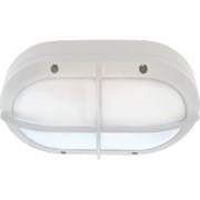 Ecola GX53 LED B4148S светильник накладной IP65 матовый Овал с решеткой алюмин. 2*GX53 Белый 215x135x65 FW53LSECS