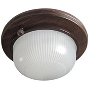 Ecola GX53 LED НБО-03-60-021 светильник Круг накладной IP65 дерево Орех 1*GX53 матовый 220х84 TP53R2ECA