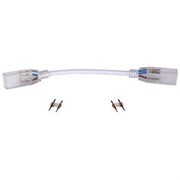 Ecola LED strip 220V connector гибкий соединитель лента-лента 2-х конт с разъемами для ленты IP68 14x7 SCVN14ESB