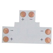 Ecola LED strip connector гибкая соед. плата T для зажимного разъема 2-х конт.  8 mm уп. 5 шт. SC28FTESB