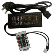 Ecola LED strip RGB IR controller моноблок с блоком питания  72W 12V 6A с инфракрасным пультом управления CRM072ESB