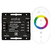 Ecola LED strip RGB RF controller 18A 216W 12V (432W 24V) с кольцевым сенсорным белым радиопультом RFC18WESB