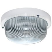 Ecola Light GX53 LED ДПП (DPP) 03-7-001 светильник Круг накладной IP65 1*GX53 прозр. стекло белый 185х185х85 TR53T1ECR