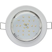 Ecola Light GX53-H6 светильник металл. встраиваемый плоский белый 101x16 TW5325ECB