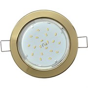 Ecola Light GX53-H6 светильник металл. встраиваемый плоский золото 101x16 TG5325ECB