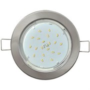 Ecola Light GX53-H6 светильник металл. встраиваемый плоский сатин-хром 101x16 TS5325ECB