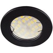 Ecola Light MR16 DL90 GU5.3 Светильник встр. плоский Черный матовый 30x80 (кd74) FU1611EFY